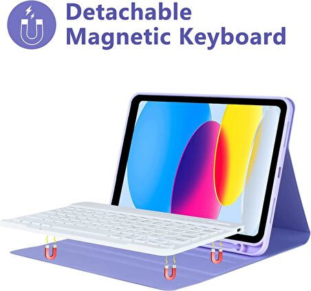 Apple iPad Pro 11 3. / 4. Nesil Kılıf Kablosuz Klavyeli Kılıf Mobax A2759-61-62 A2377-01 A2459-60-35