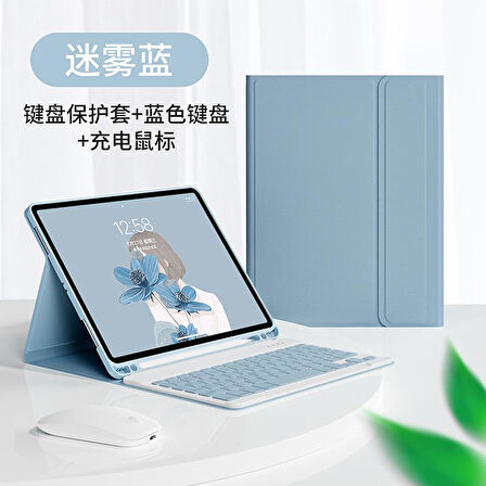 Apple iPad 11.Nesil A16 11inç/10.Nesil 10.9inç Kılıf Kablosuz Klavyeli Kılıf Mobax Türkçe Klavye