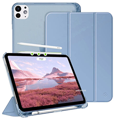 Apple iPad Pro 11 3./4. Nesil M2 Kılıf Flip Cover Kalem Bölmeli PC Case 2020-2022
