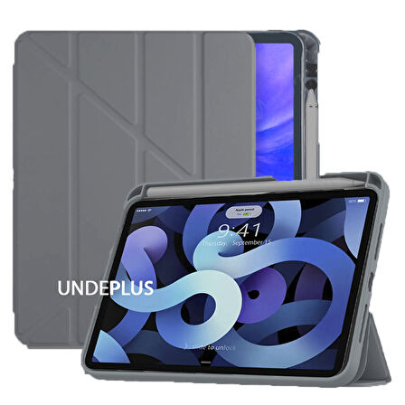 Apple iPad Air 11inç M2/M3 2025-2024 Kılıf Kalem Bölmeli Trifolding Case