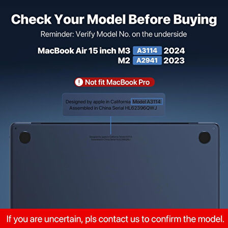Apple Macbook Air 15inç M2/M3 A2941 A3114 Kılıf Nubuk Üçgen Standlı Havalandırmalı Kapak 2023/2024