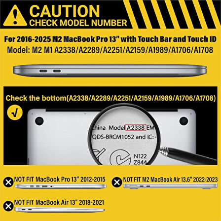 Apple Macbook Pro 13inç M1/M2 A2338 A2289 A2251 Kılıf Nubuk Üçgen Standlı Havalandırmalı Kapak 2022/2016