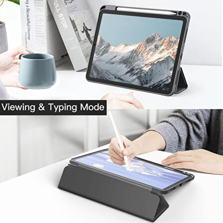 Apple iPad Air 11inç M2/M3 2025-2024 Kılıf Grafiti Şeffaf Kalem Bölmeli