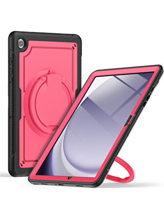 Samsung Galaxy Tab A9 Plus X210 X216 X218 Kılıf Handle Ring Yüzüklü Amour Tank Case Fuji