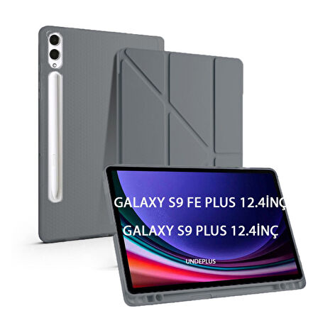 Samsung Galaxy Tab S9 FE Plus/S10 Plus Kılıf Kalem Bölmeli Trifolding Case X610 X616 X820 X826 X828 