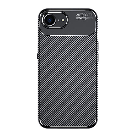 Apple iPhone 16E Kılıf Karbon Silikon Case Kapak