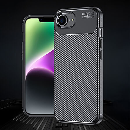 Apple iPhone 16E Kılıf Karbon Silikon Case Kapak