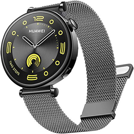 Huawei Watch GT 5 Pro 42mm/ GT 5 41mm/GT 4 41mm (18mm uyumlu) Kordon Çift Mıknatıslı Milano Loop Metal Kordon