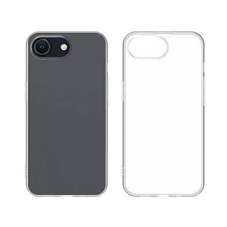 Apple iPhone 16E Kılıf Şeffaf Silikon Hibrit Case Kapak