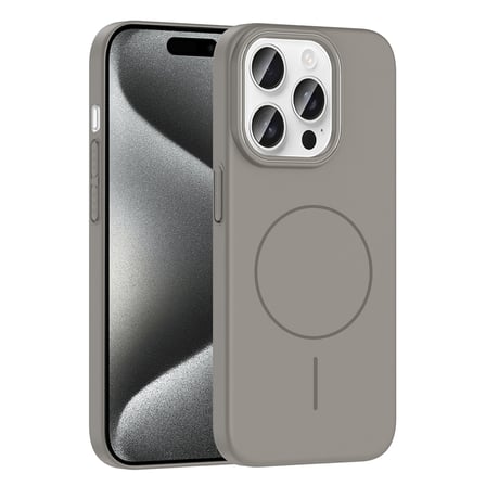 Apple iPhone 15 Pro Max Kılıf Magsafe ile Uyumlu Lansman Sert Silikon Ruby Kapak