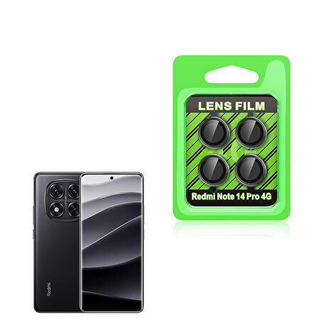 Xiaomi Redmi Note 14 Pro 4G Kamera Lens Koruyucu Çerçeveli Koruyucu CL-07
