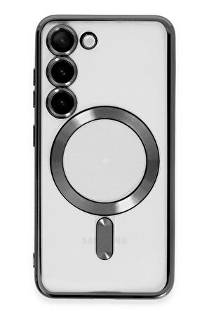 Samsung Galaxy S25 Kılıf Magsafe Kamera Lensli Korumalı Şeffaf Silikon Kapak