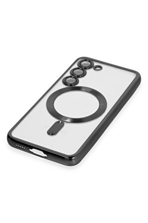 Samsung Galaxy S25 Kılıf Magsafe Kamera Lensli Korumalı Şeffaf Silikon Kapak