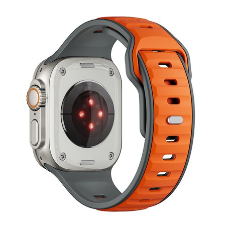 Apple Watch Ultra 1/2/3 49mm Kordon Oval Silikon Desen Renkli Band 135