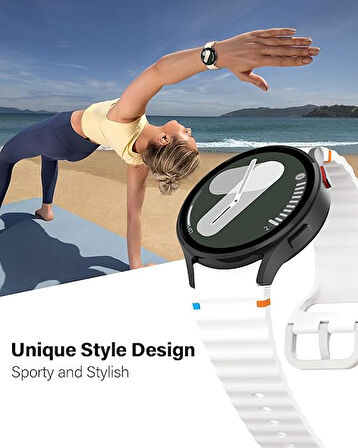 Huawei Watch 3 GT GT2 GT2e GT3 GT4 GT5 Pro 46mm Ultimate SE Elite Kordon Dekoratif Örgü Çizgili Spor Silikon Kayış