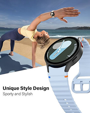 Huawei Watch 3 GT GT2 GT2e GT3 GT4 GT5 Pro 46mm Ultimate SE Elite Kordon Dekoratif Örgü Çizgili Spor Silikon Kayış