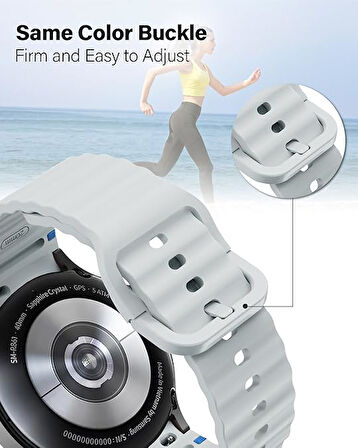Xiaomi Redmi Watch 5 Active/Lite 22mm Kordon Dekoratif Örgü Çizgili Spor Silikon Kayış