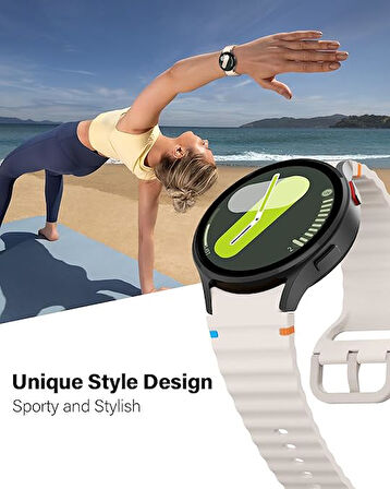 Xiaomi Redmi Watch 5 Active/Lite 22mm Kordon Dekoratif Örgü Çizgili Spor Silikon Kayış