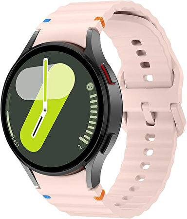 Huawei Watch GT GT2 GT3 GT4 42mm/Honor Magic 2 20mm Kordon Dekoratif Örgü Çizgili Spor Silikon Kayış