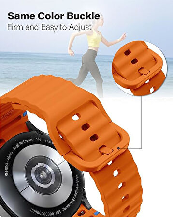 Movetime MT42X MT46X MT43A Amazfit GTS Bip 20mm Kordon Dekoratif Örgü Çizgili Spor Silikon Kayış