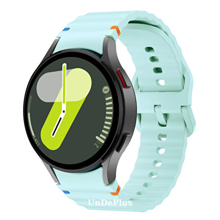 Movetime MT42X MT46X MT43A Amazfit GTS Bip 20mm Kordon Dekoratif Örgü Çizgili Spor Silikon Kayış