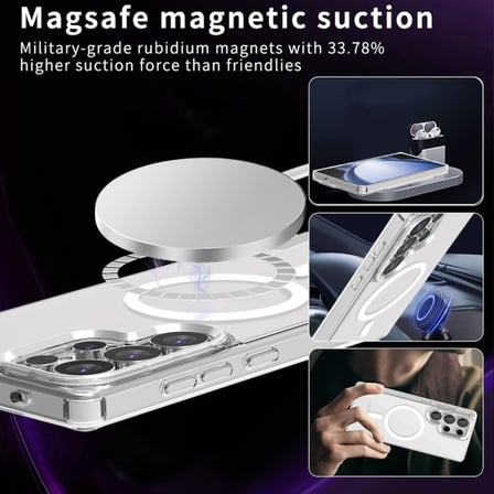 Samsung Galaxy S24 Ultra Kılıf Şeffaf Lansman Magsafe Wireless Şarj Özellikli Orjin Kapak