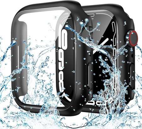 Apple Watch 44mm Deniz Havuz için Su Geçirmez Ekran Koruyuculu Kasa Koruyucu