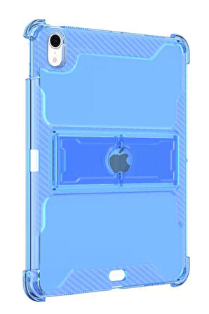 Apple iPad 11.Nesil A16 11inç/10.Nesil 10.9inç Kılıf Kalem Bölemli Standlı Darbelere Dayanıklı Şeffaf Kapak