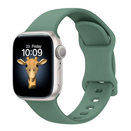Apple Watch 10 Serisi 42mm - 38/40/41mm Kordon Çift Geçmeli Silikon Kordon Strap Kayış 131