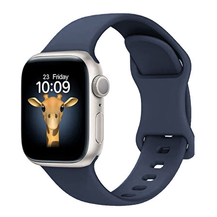 Apple Watch 44mm Kordon Çift Geçmeli Silikon Kordon Strap Kayış 131