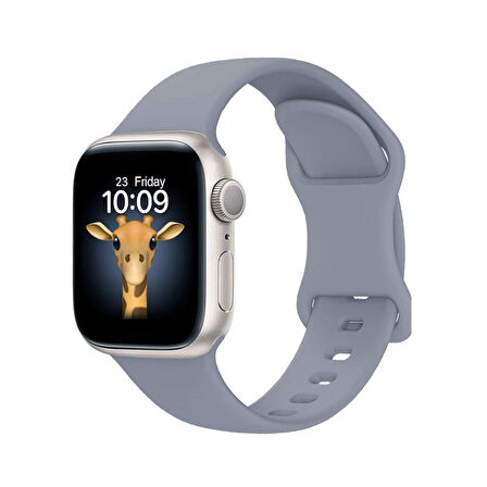 Apple Watch 7 8 9 10 Serisi 45mm Kordon Çift Geçmeli Silikon Kordon Strap Kayış 131