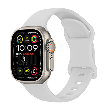 Apple Watch Ultra 1 / 2 49mm Kordon Çift Geçmeli Silikon Kordon Strap Kayış 131