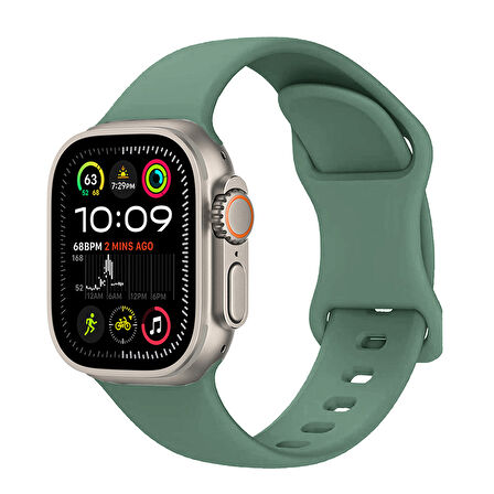 Apple Watch Ultra 1 / 2 49mm Kordon Çift Geçmeli Silikon Kordon Strap Kayış 131