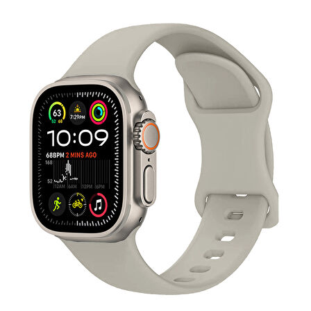 Apple Watch Ultra 1 / 2 49mm Kordon Çift Geçmeli Silikon Kordon Strap Kayış 131