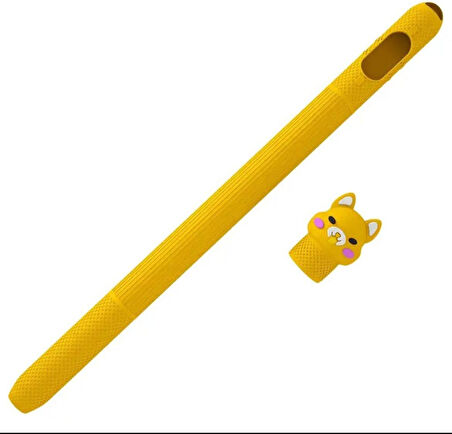 Apple Pencil 2. Nesil Uyumlu Koruyucu Silikon Kılıf Kaydırmaz Sevimli Kedi Figürlü (KALEM DEĞİLDİR!)