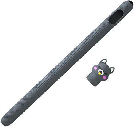 Apple Pencil 2. Nesil Uyumlu Koruyucu Silikon Kılıf Kaydırmaz Sevimli Kedi Figürlü (KALEM DEĞİLDİR!)