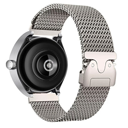 Samsung Galaxy Watch 3 45mm/46mm 22mm Kordon Gerçek Titanyum Hasır Metal Band 100