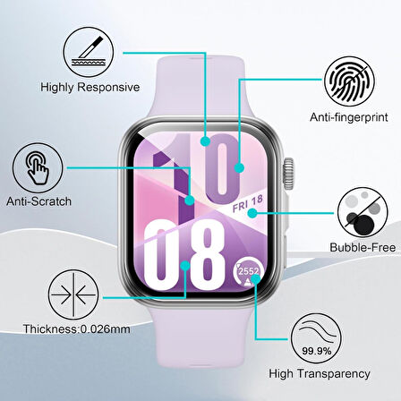 Huawei Watch Fit 4 Full Ekran Nano Saat Koruyucu (Fit/Fit2/FİT3 Uyumlu Değildir)