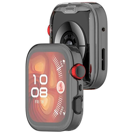 Huawei Watch Fit 4 Pro Silikon Parlak Renkli Ekran Koruyuculu Kasa Koruyucu (Fit/Fit2/Fit3 Uyumlu Değildir)
