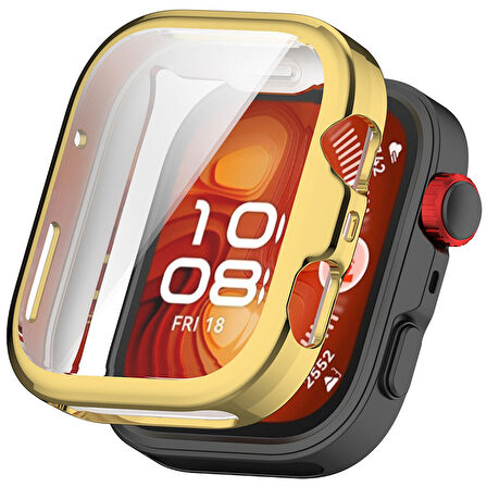 Huawei Watch Fit 4 Pro Silikon Parlak Renkli Ekran Koruyuculu Kasa Koruyucu (Fit/Fit2/Fit3 Uyumlu Değildir)