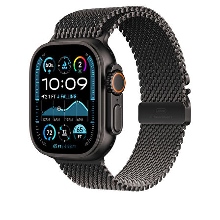 Apple Watch Ultra 1/2/3 49mm Kordon Gerçek Titanyum Hasır Metal Band 100