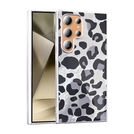 Samsung Galaxy S23 Ultra Kılıf Leopar Kurdele Ekose Desenli Mep Kapak