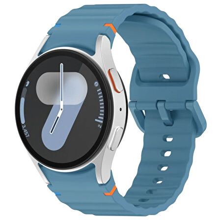 Samsung Galaxy Watch 4 5 6 7 FE 40 40 44 Classic 42 43 46 47 mm Kordon Dekoratif Örgü Çizgili Spor Silikon Kayış