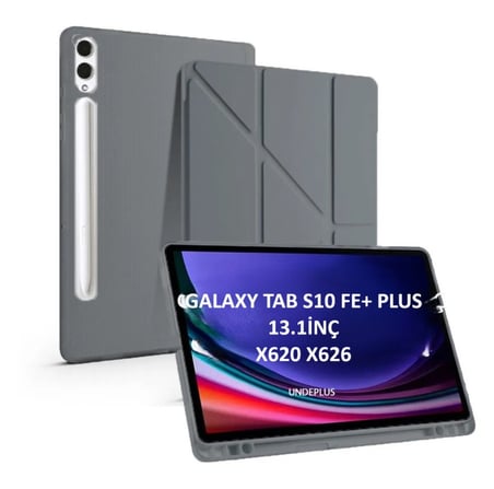 Samsung Galaxy Tab S10 FE+ Plus Kılıf Kalem Bölmeli Trifolding Case X620 X626