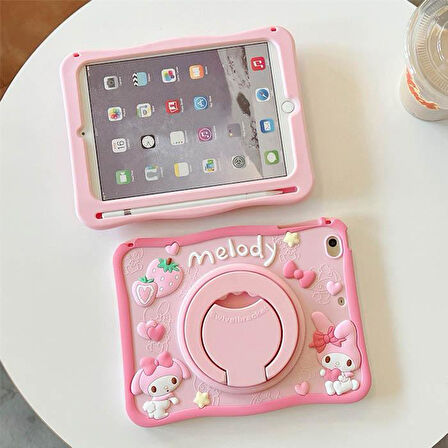 Lenovo M10 HD 2nd Gen TB-X306X TB-X306F Kılıf Cute Dolls Standlı Eğlenceli 3D Karekterli Çocuk Kılıfı