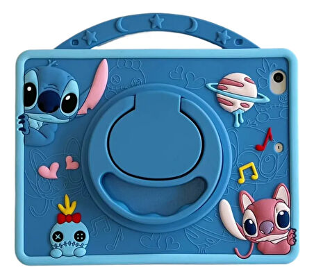 Samsung Galaxy Tab A9 8.7inç X110 X113 X115 X117 Kılıf Cute Dolls Standlı Eğlenceli 3D Karekterli Çocuk Kılıfı