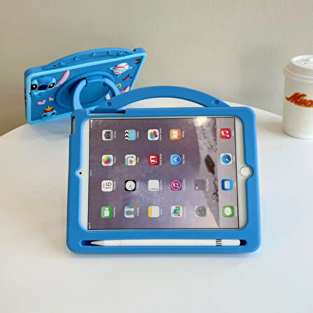 Samsung Galaxy Tab A9 8.7inç X110 X113 X115 X117 Kılıf Cute Dolls Standlı Eğlenceli 3D Karekterli Çocuk Kılıfı