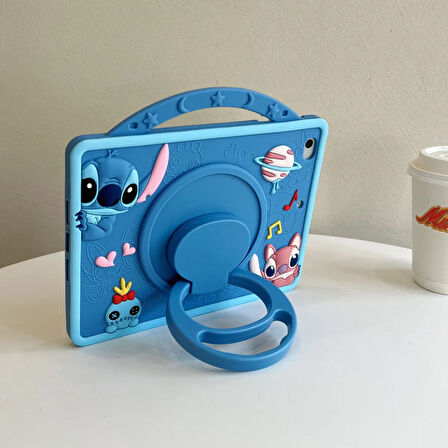 Samsung Galaxy Tab A9 8.7inç X110 X113 X115 X117 Kılıf Cute Dolls Standlı Eğlenceli 3D Karekterli Çocuk Kılıfı