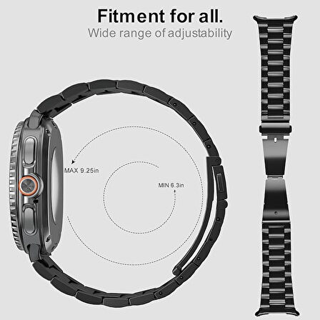 Samsung Galaxy Watch 8 42mm 44mm Classic 46mm Kordon Klipsli Metal Kordon 04 +Kısaltma Aparatı