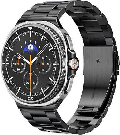 Samsung Galaxy Watch 8 42mm 44mm Classic 46mm Kordon Klipsli Metal Kordon 04 +Kısaltma Aparatı